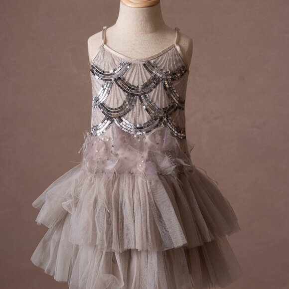 Tutu Du Monde Other - Tutu Du Monde silver sequin, feather dress, 2/3
